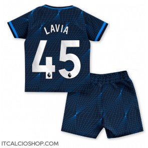 Chelsea Romeo Lavia #45 Seconda Maglia Bambino 2023-24 Manica Corta (+ Pantaloni corti)